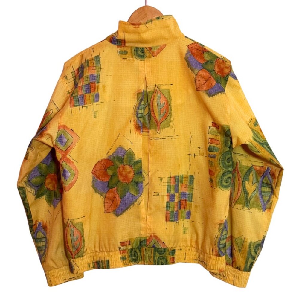 Vintage 80s Darlyn Lightweight Jacket USA Made Abstract Print Women's M - Picture 2 of 5